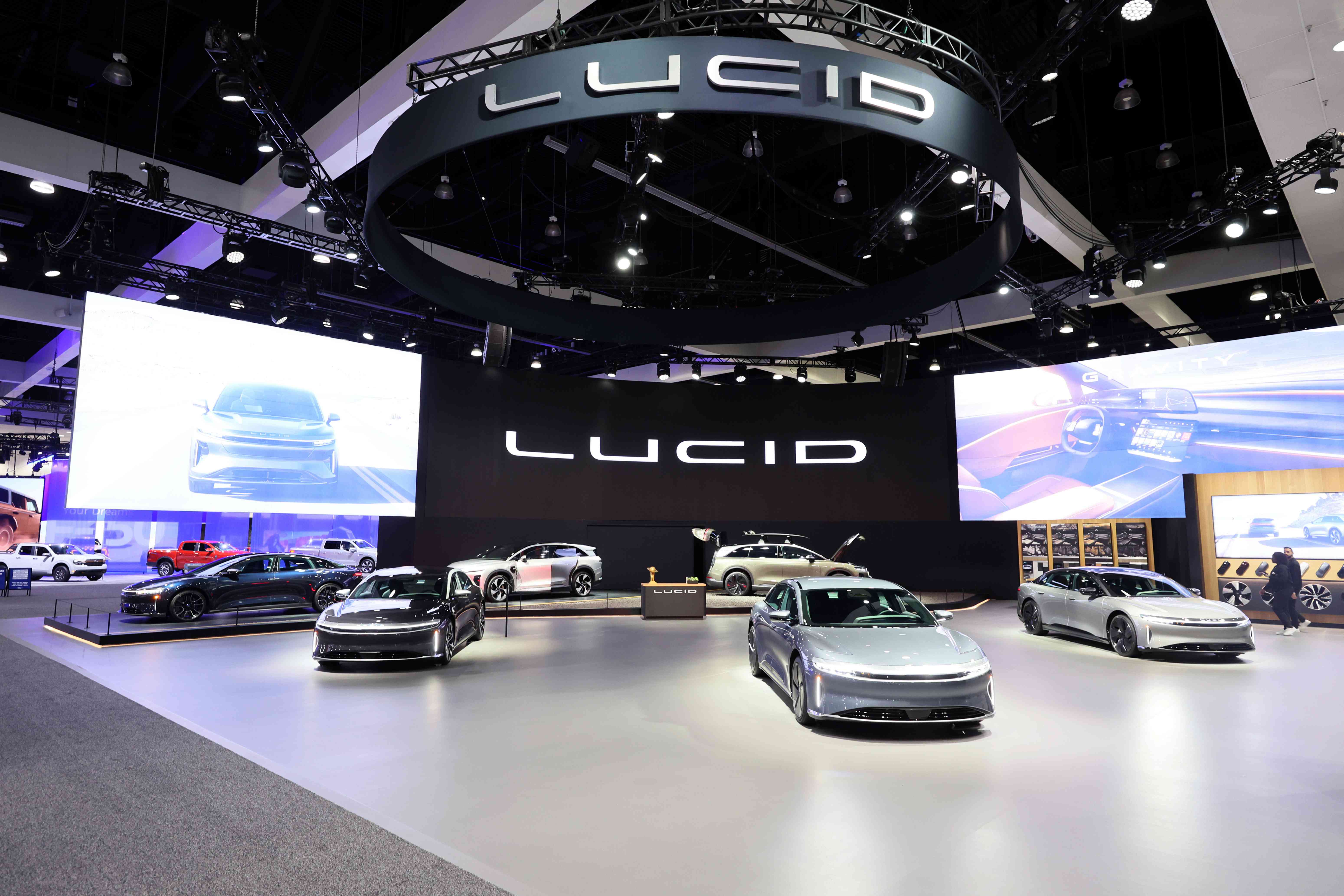 The Lucid display at the Los Angeles Auto Show in November. 