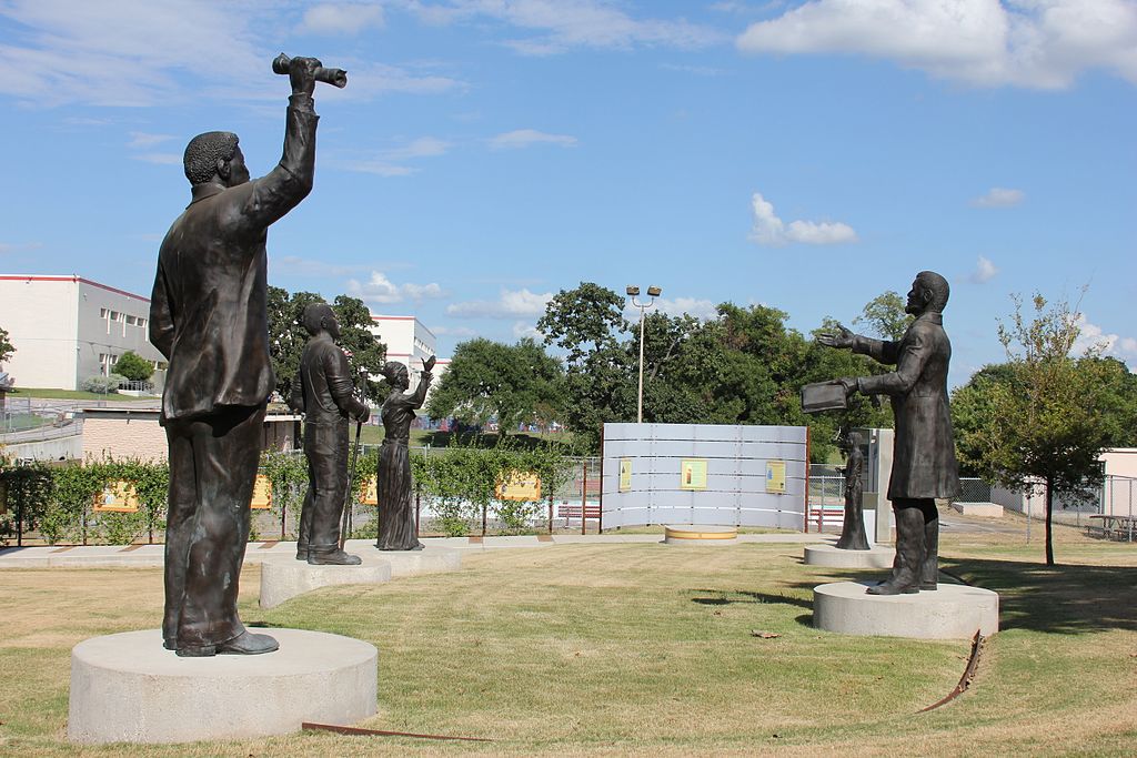 Juneteenth Memorial Monument at the George Washington Carver Museum in Austin, Texas