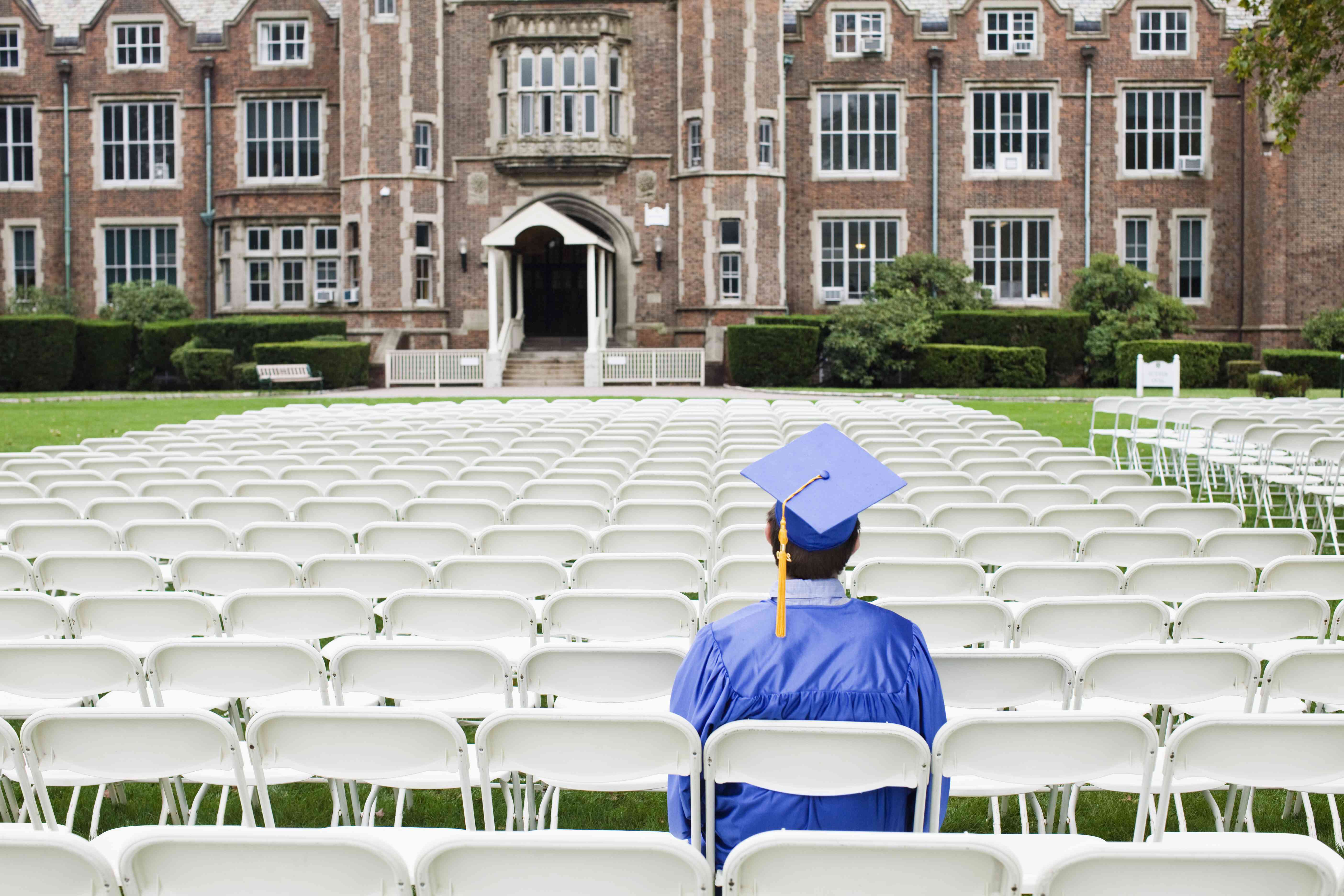 A lone college graduate