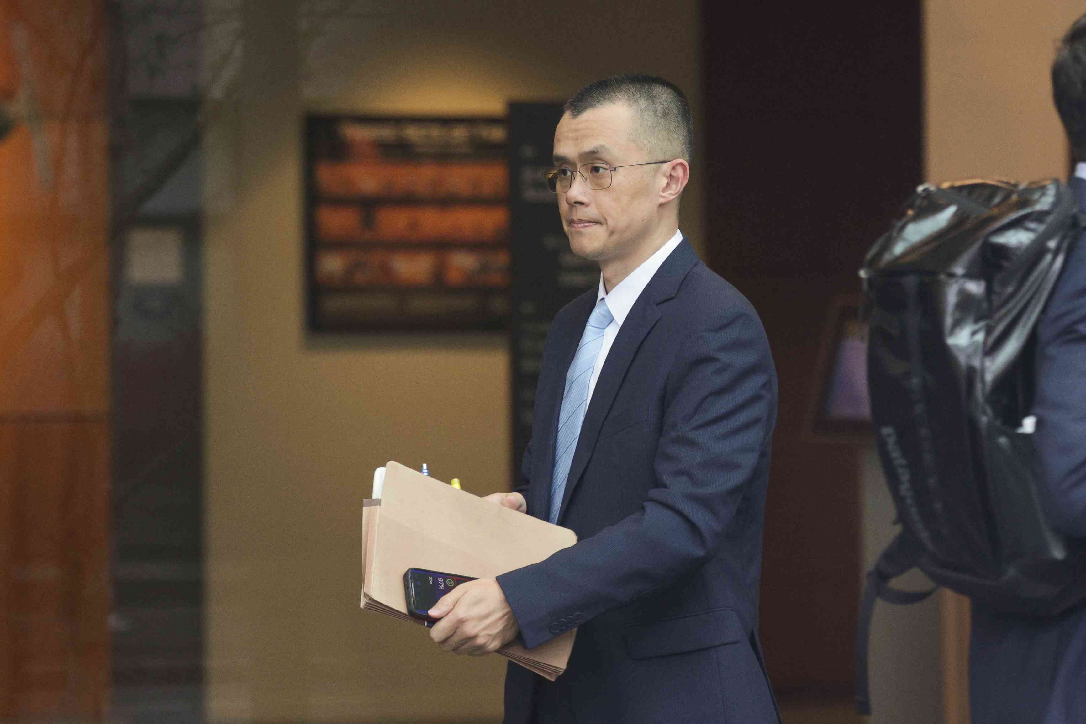 Former Binance CEO Changpeng "CZ" Zhao arrives at federal court in Seattle, Washington, on April 30, 2024.