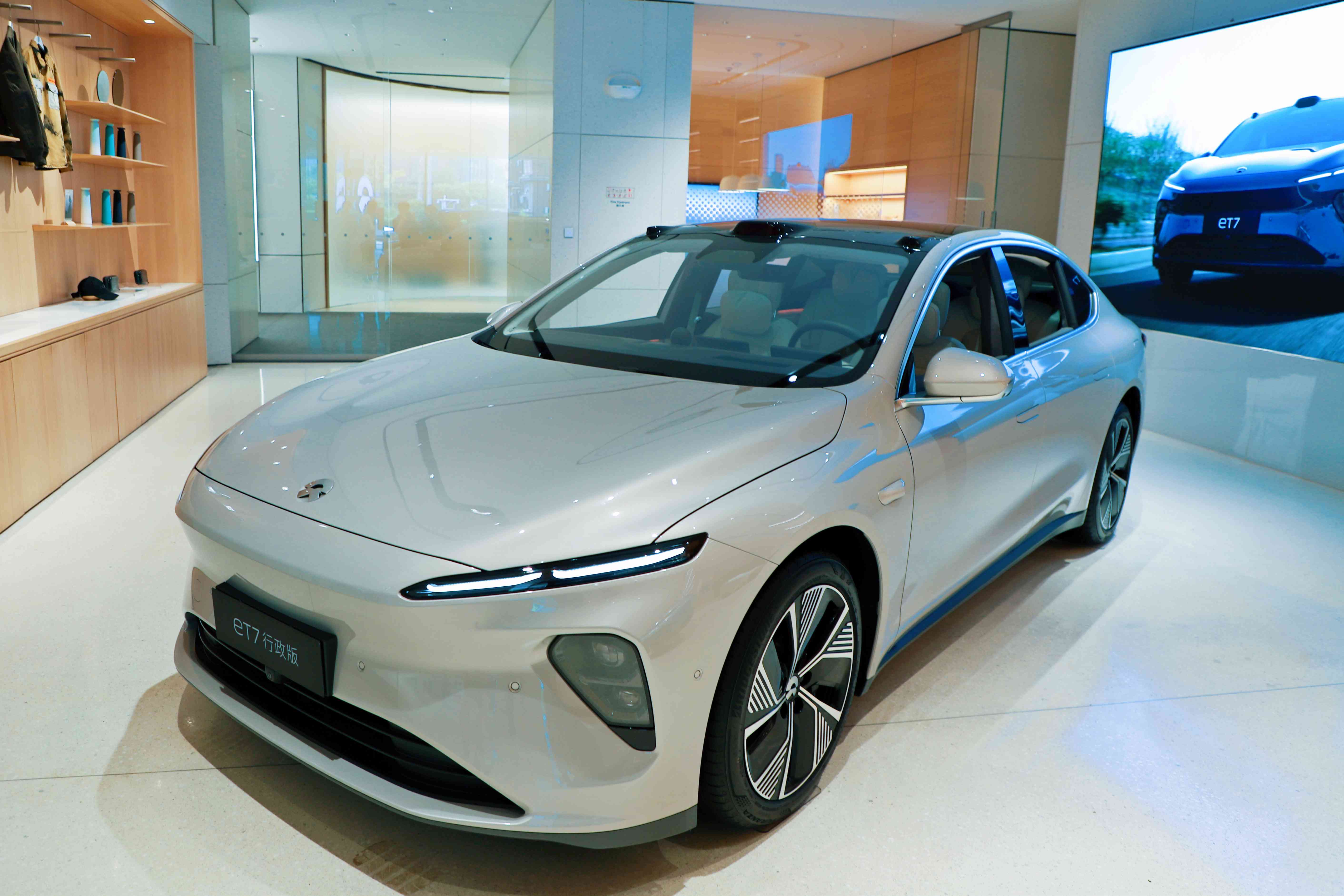 A NIO vehicle on display in Tianjin, China, in June. 