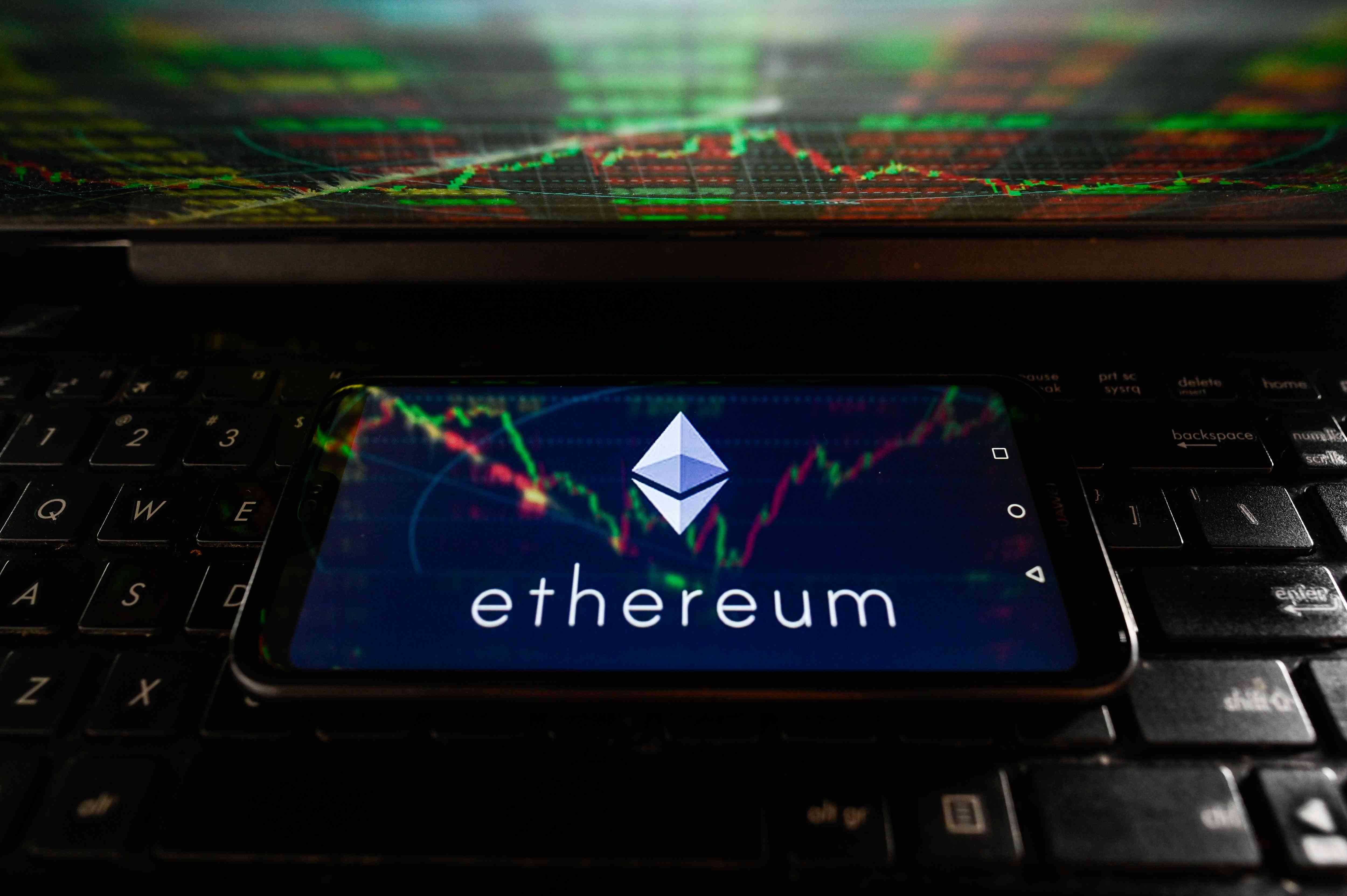 photo illustration an Ethereum logo