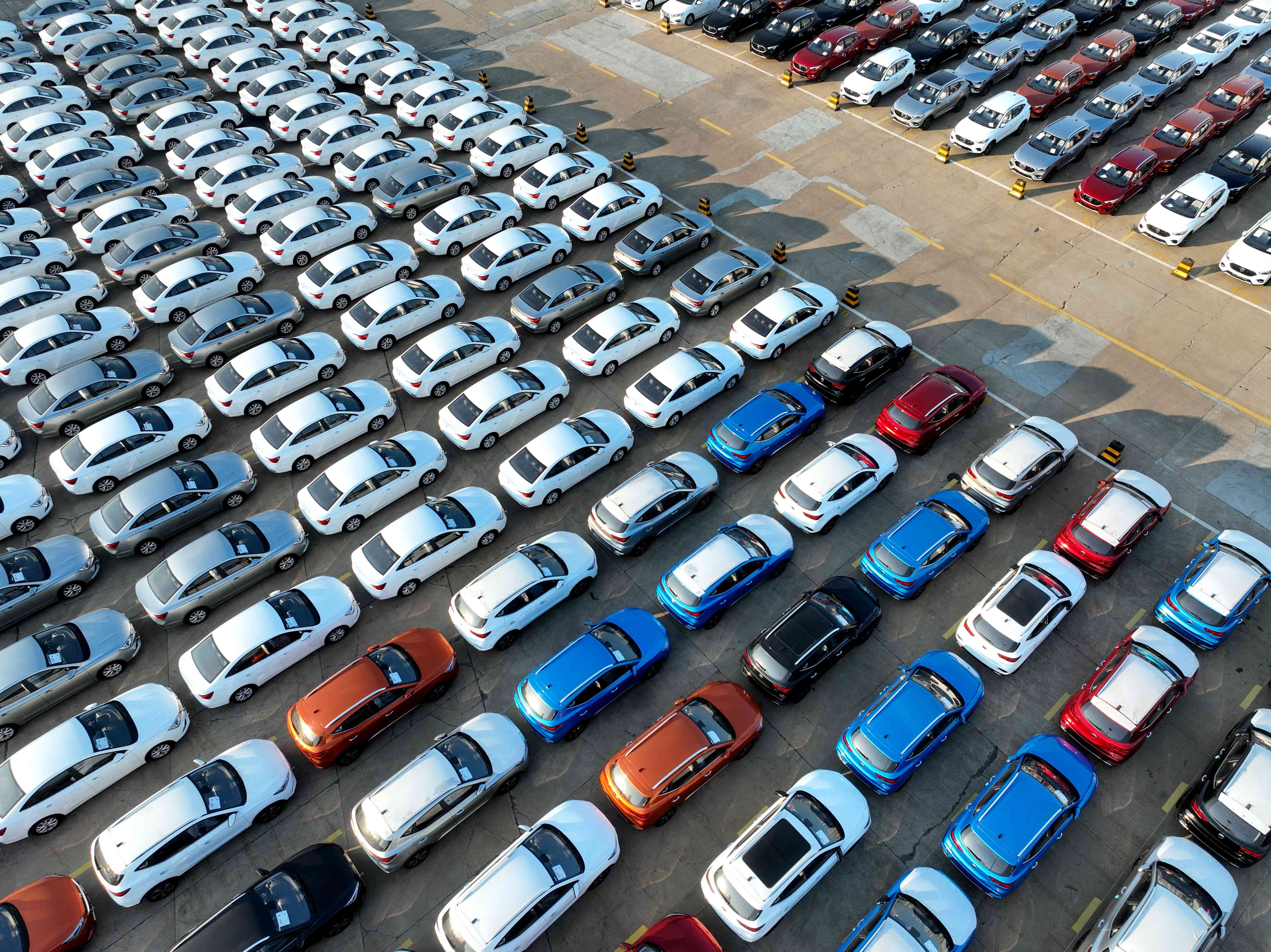 Cars at port in Lianyungang, Jiangsu Province of China.