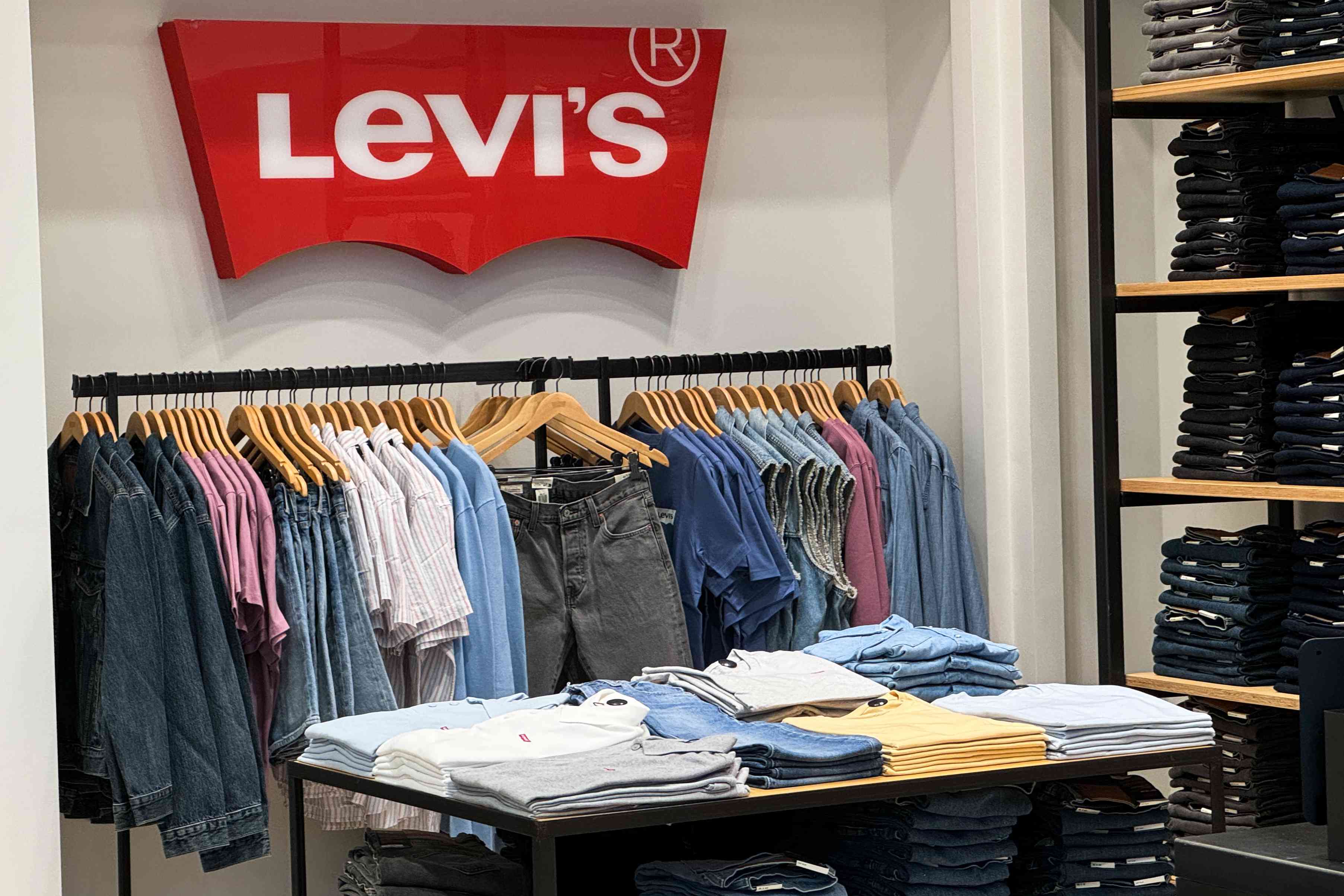 Levi's logo is seen at a store in the shopping mall in Krakow, Poland on April 20, 2024