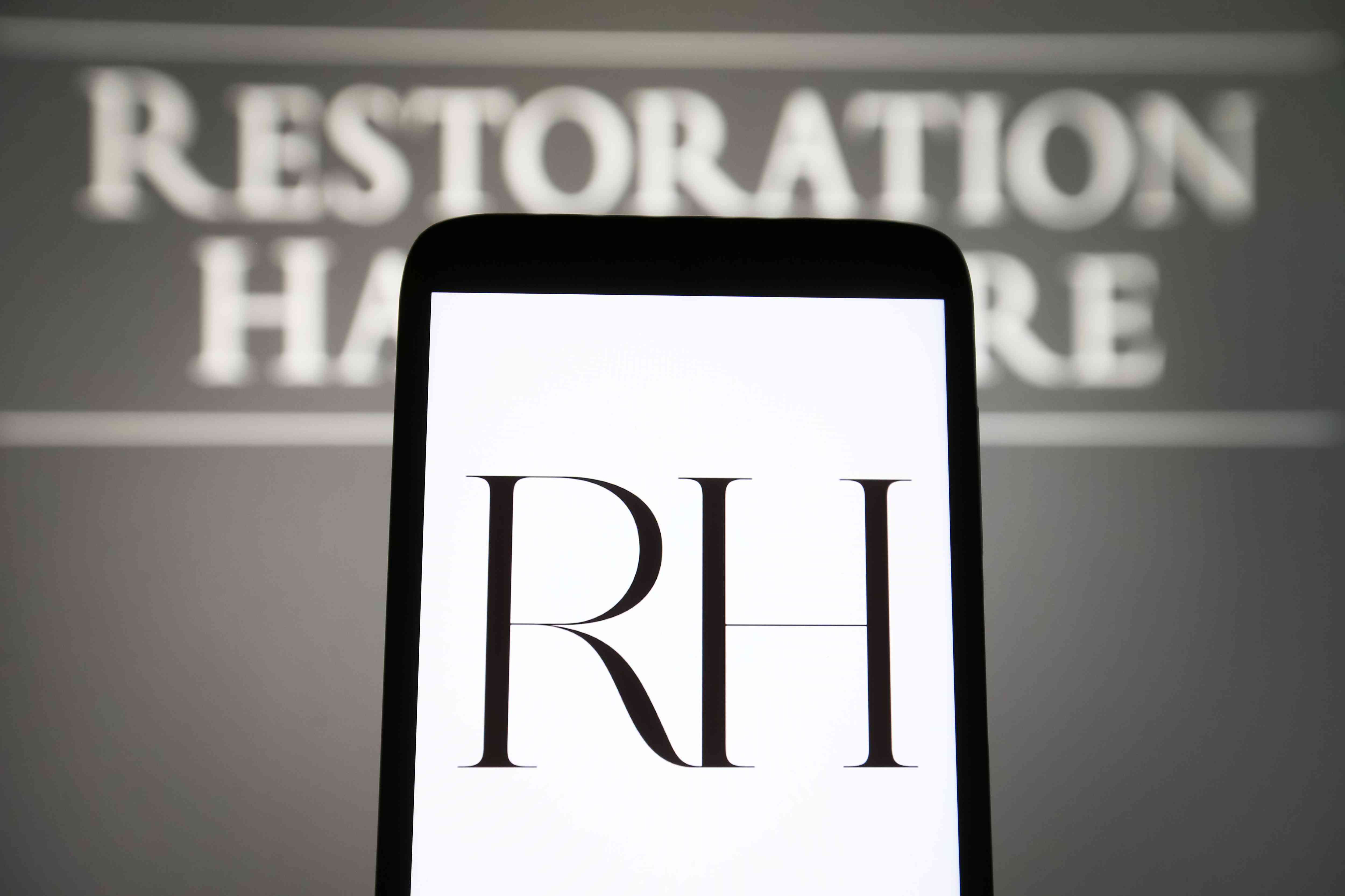 RH logo is seen on a smartphone screen