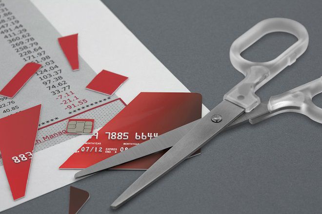 Cutting up credit card