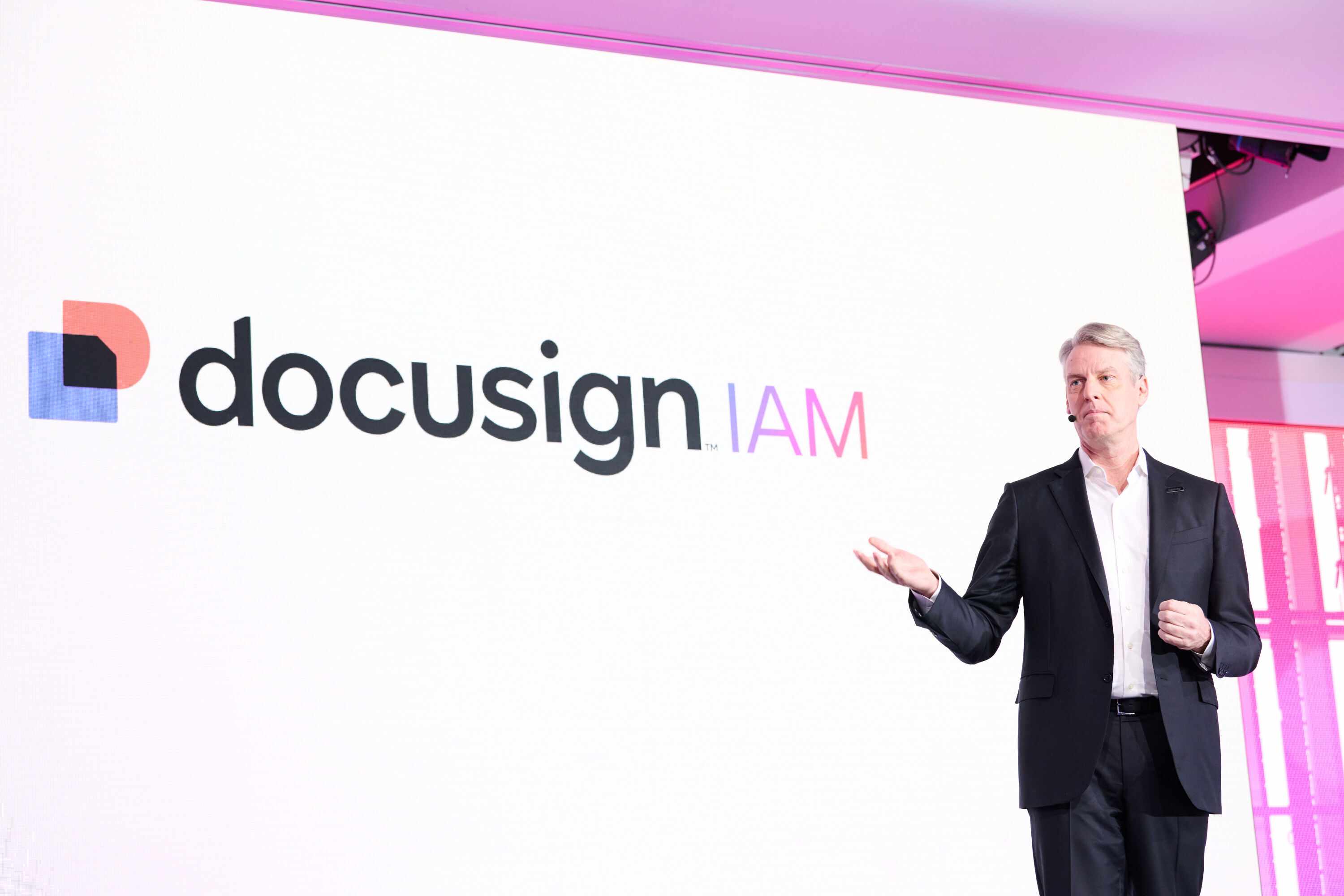 Docusign CEO Allan Thygesen at the Docusign Momentum24 Keynote on April 11, 2024